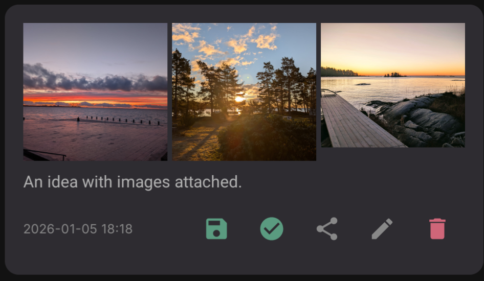 Idea with multiple images attached